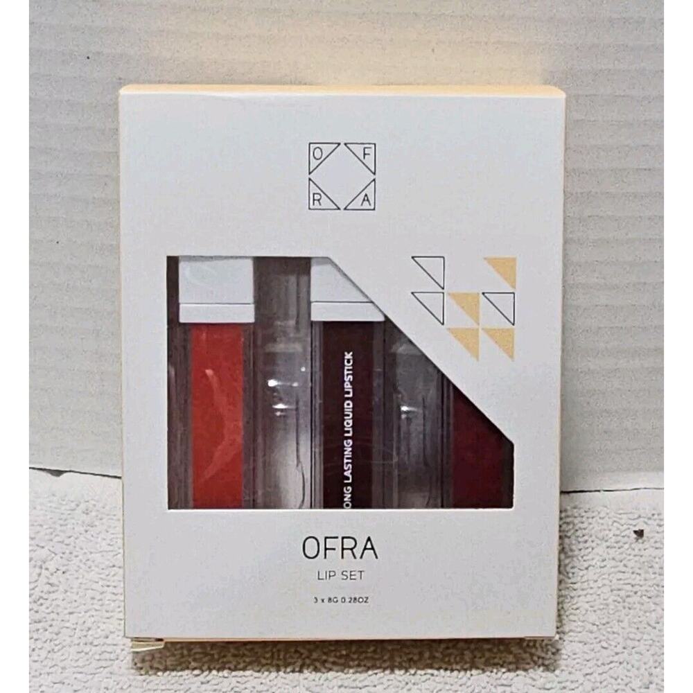 OFRA The REDS 3 Piece Long Lasting Liquid Lip Set Full Size - New In Box